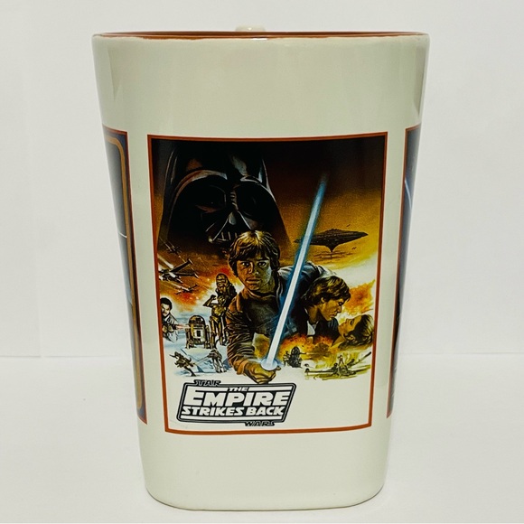 Rare Star Wars Mug Original Trilogy Movie Posters Lightsaber Handle Disney Lucas - Picture 4 of 8